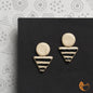 Retro Doodle Earrings Collection-Breton Stripes Studs -E6