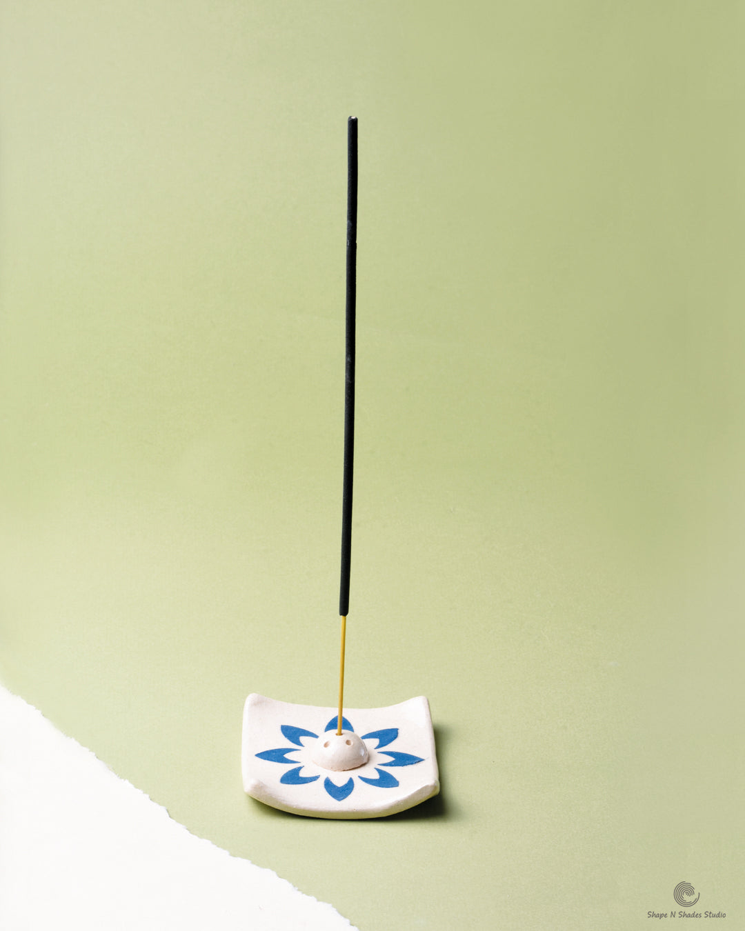 Handmade Ceramic Small Square Shape Incens Stick Holder