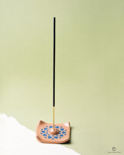 Handmade Ceramic Small Square Shape Incens Stick Holder