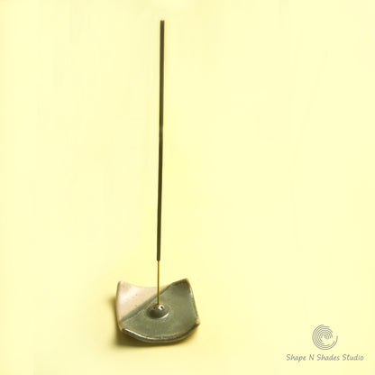 Handmade Ceramic Small Square Shape Incens Stick Holder