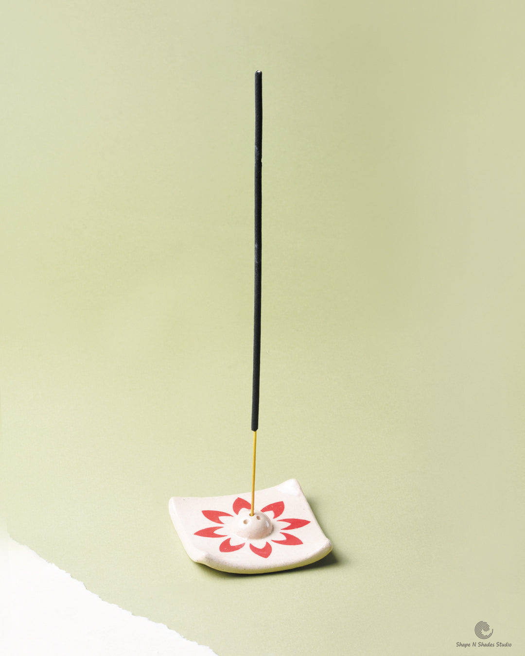 Handmade Ceramic Small Square Shape Incens Stick Holder