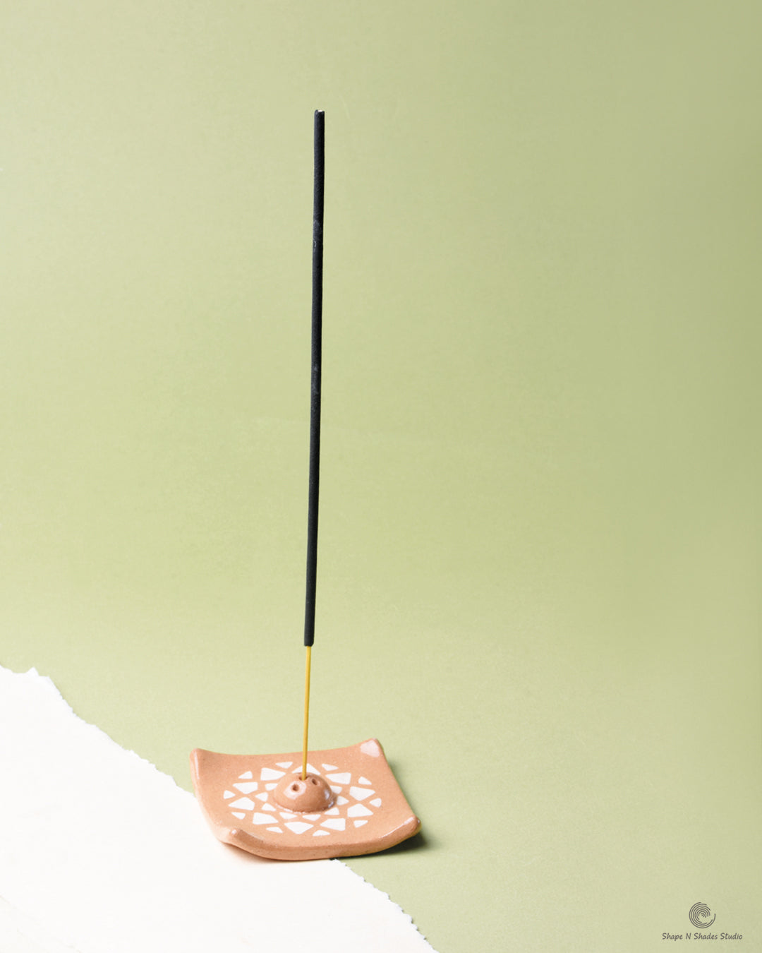 Handmade Ceramic Small Square Shape Incens Stick Holder